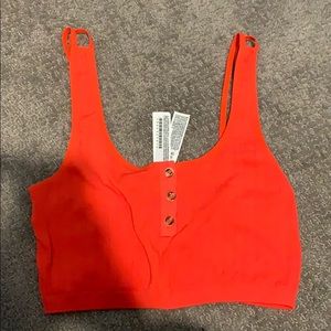 Forever 21 bright red crop top